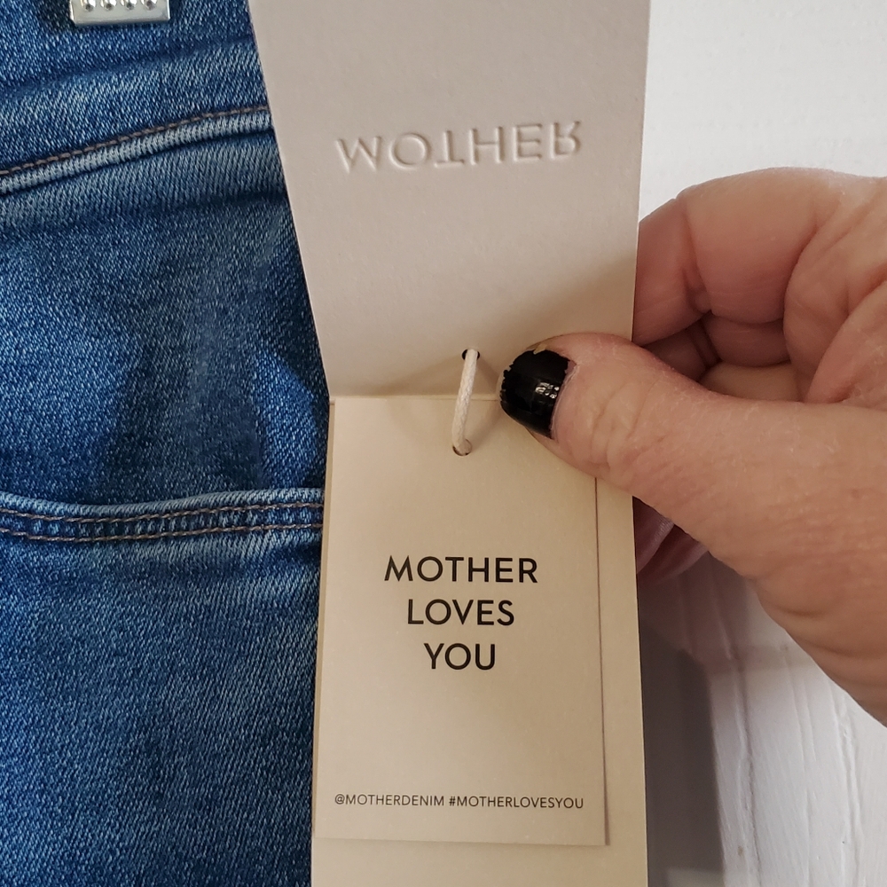 MOTHER THE STUNNER ZIP BUNNY SNIP NWT. SZ 31 CROP BERMUDA - Picture 5 of 10